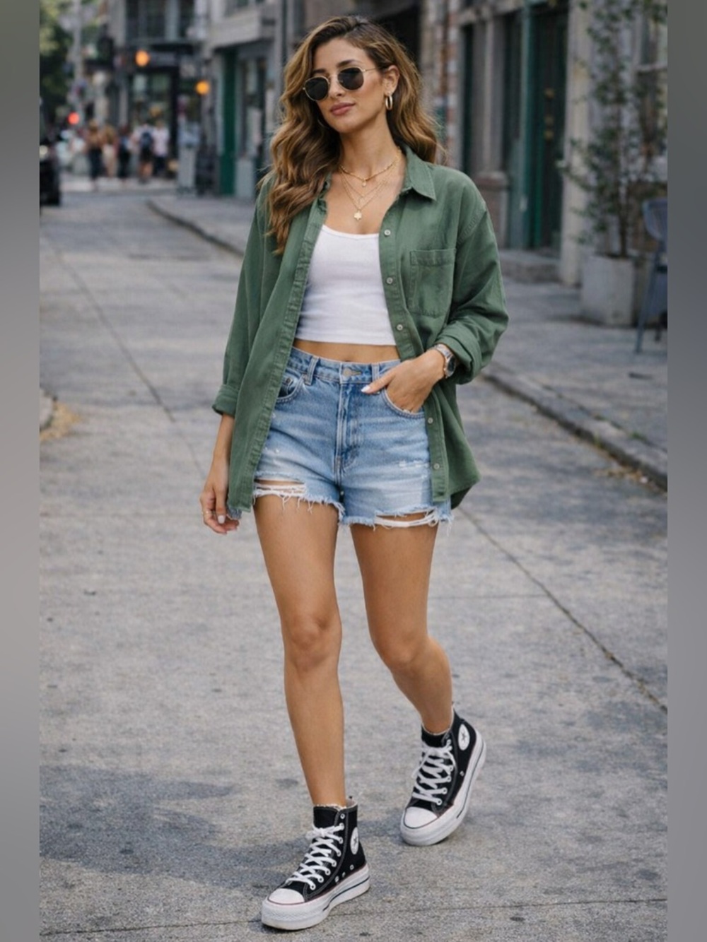 Converse Platform Chuck Taylor High Top Sneakers Black White Size 5